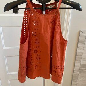 Madewell Lacy razor back top with buttons